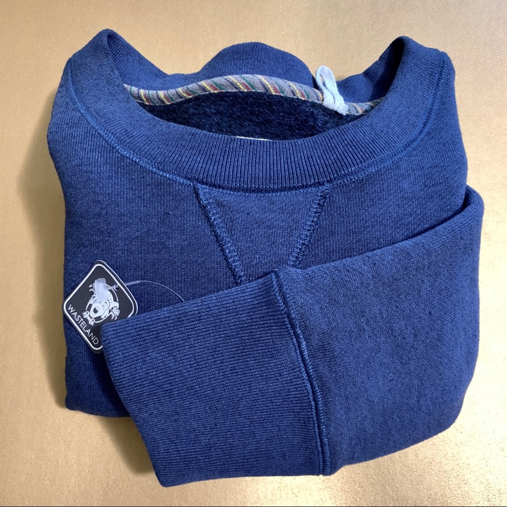 Thick Cotton Sweatshirt in Solid Slate (Blue-Gray)